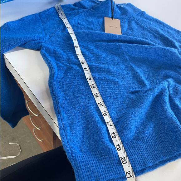 Halogen Sweater Women X Small Blue Surf Mock Neck Cozy Wool Blend - Picture 8 of 9